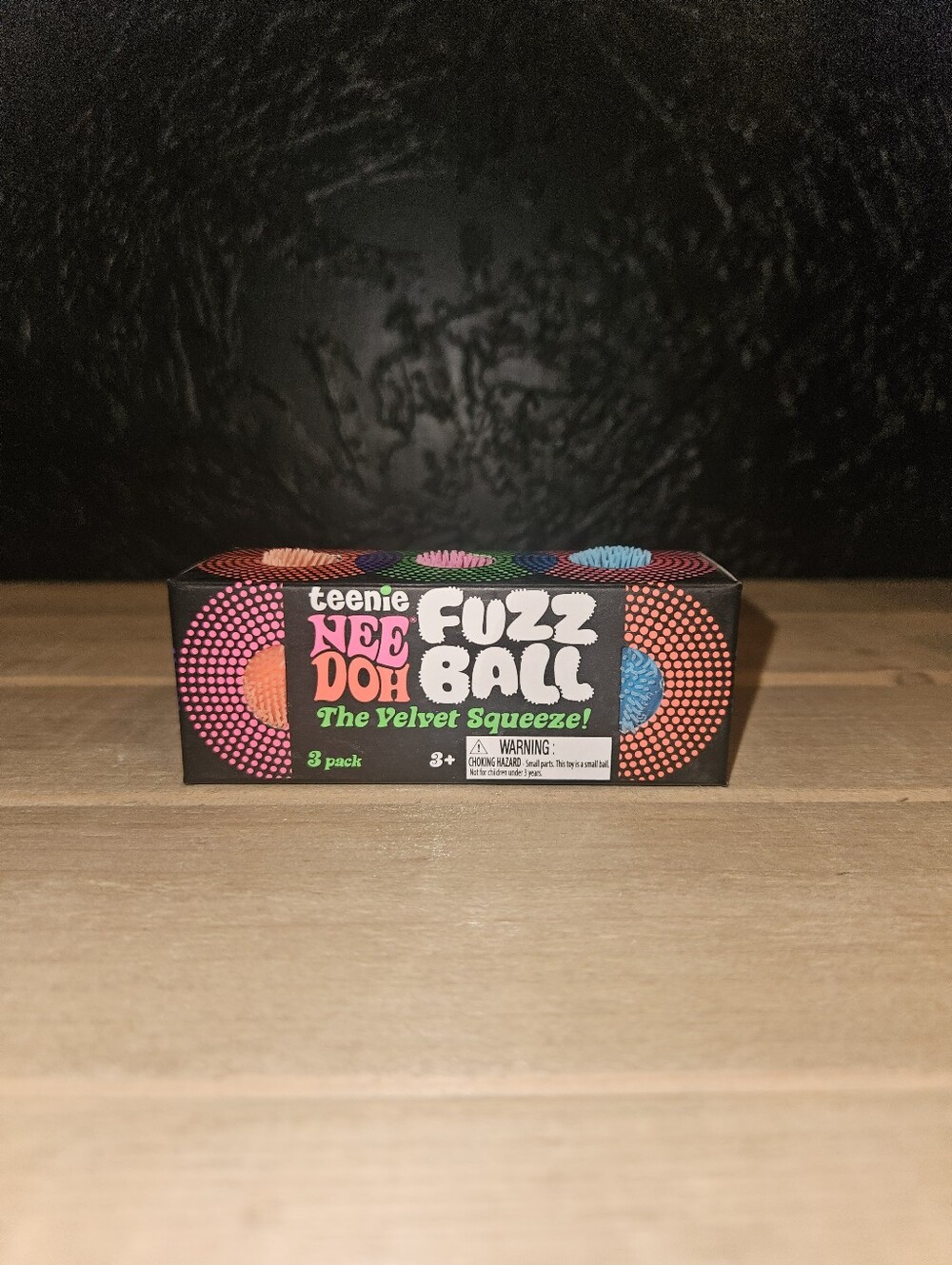 Teenie NeeDoh Fuzz Ball – Velvet Squeeze 3-Pack ✨💙🧡🩷 - Picture 3 of 4
